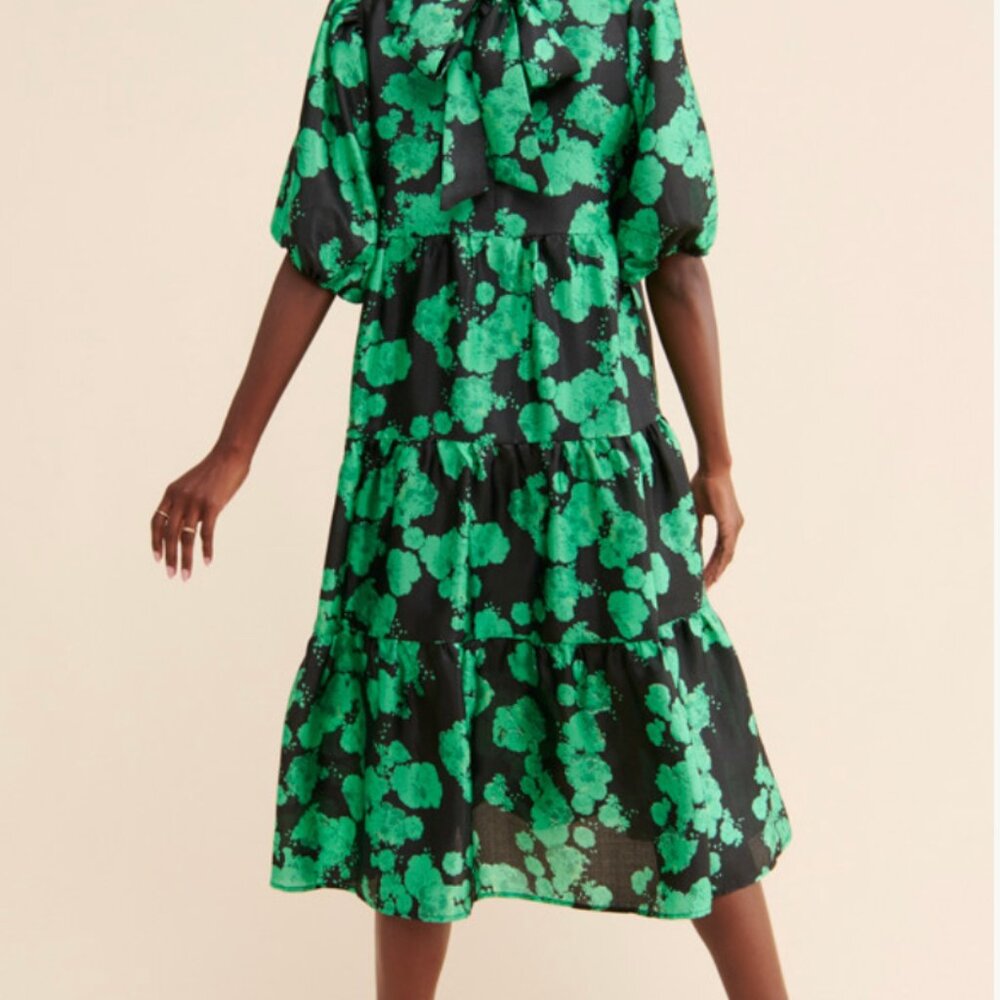 Cras Lilicras Dress, Green/Black, Sz XL, EUC